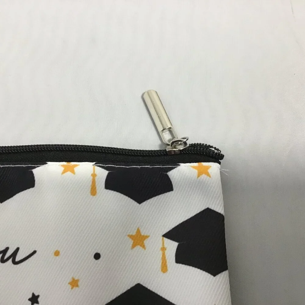 Graduation, Women Cosmetic Bag, Girl Accessories Zipper Pouch Organizer